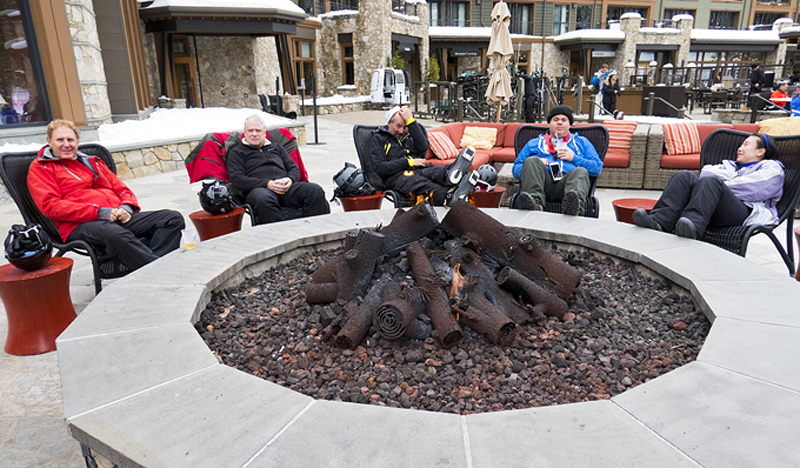 The fire pit beckons people to come make a s'mores each afternoon at the Ritz. Photo/Carolyn E. Wright/Copyright