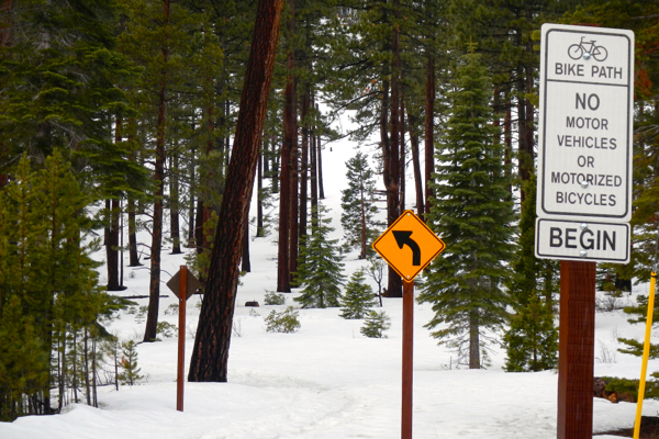 El Dorado County officials have concerns about plowing the path that parallels Lake Tahoe Boulevard. Photo/LTN