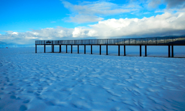 While piers are desirable to second homeowners, to day most at Lake Tahoe don't have water under them. Photo/Kathryn Reed