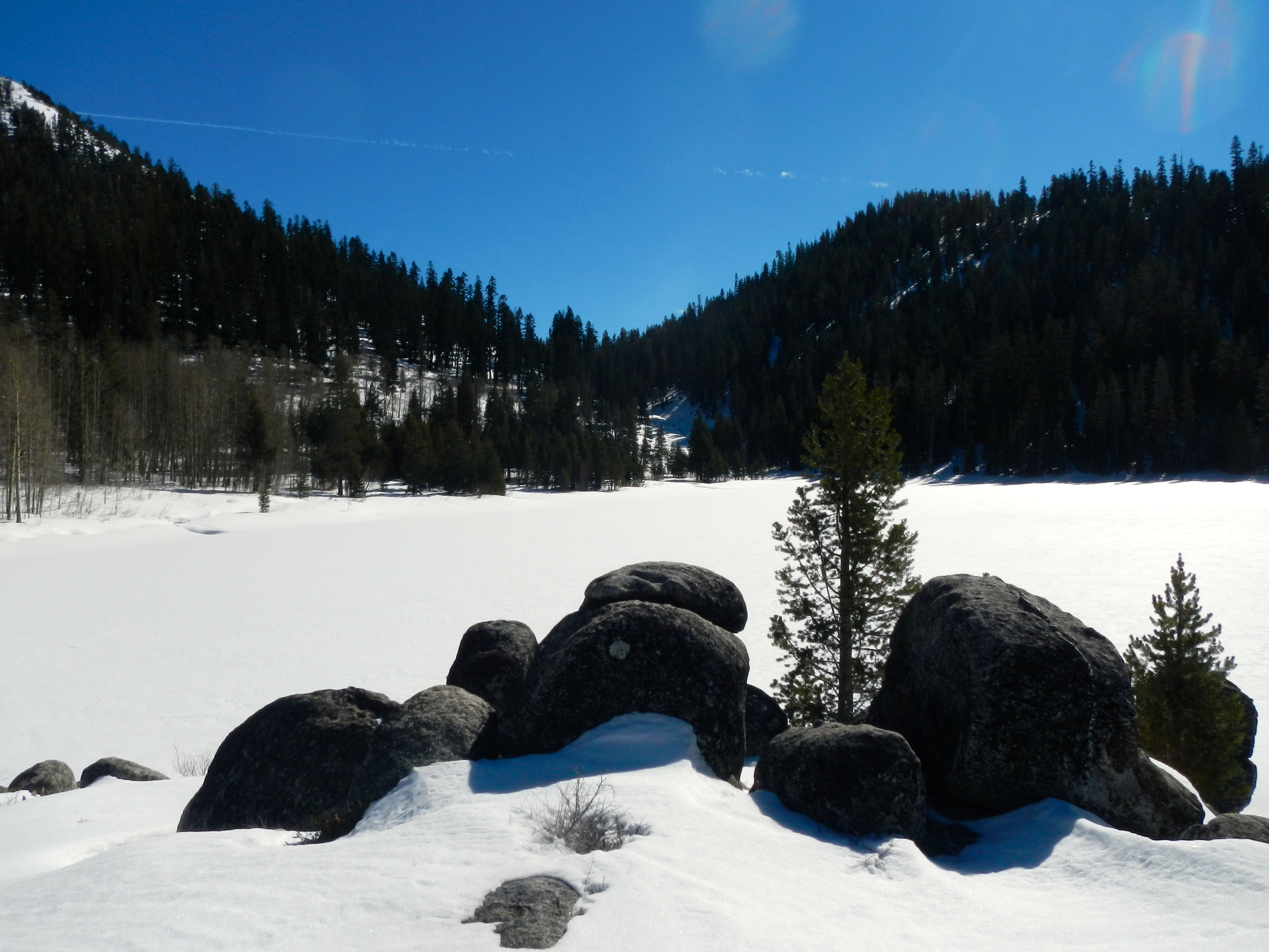 Marlette Lake is frozen this time of year. Photos/Kathryn Reed