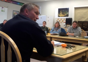 South Lake Tahoe Police Chief Brian Uhler on March 1 speaks about a marijuana initiative he wants defeated. Photo/LTN