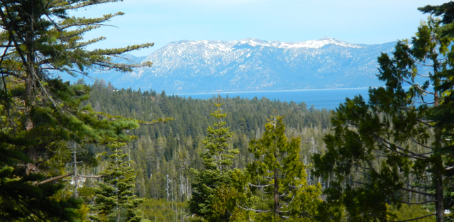 Lake Tahoe makes an appearance on the way back to the vehicles.