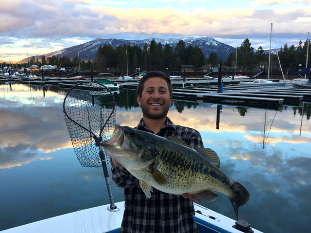 Andrew Lubrano of South Lake Tahoe with a 6 pound, 7 ounce bass caught April 29. Photo/Provided