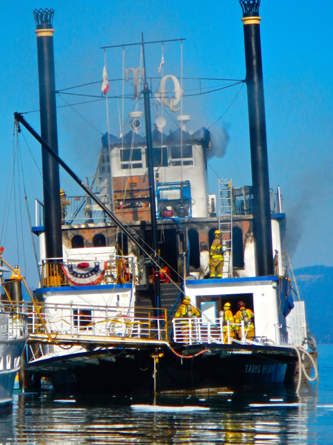 The future of the Tahoe Queen is in limbo after the Aug. 17 fire. Photo/LTN