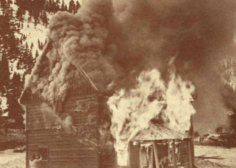 In 1962, Bud Jones walked back into a burning cabin and locked the door, ending his life in Squaw Valley. Photo/Truckee Donner Historical Society