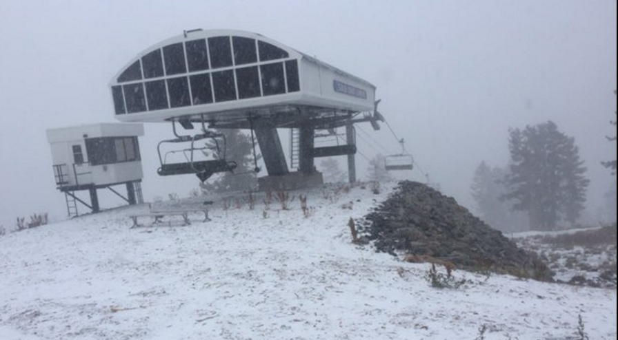 Even though most ski resorts in the Tahoe area have snow on Oct. 3 are sporting snow just like Squaw Valley, temps are supposed to be in the high 60s by the end of the week, with dry times returning. Photo/Provided