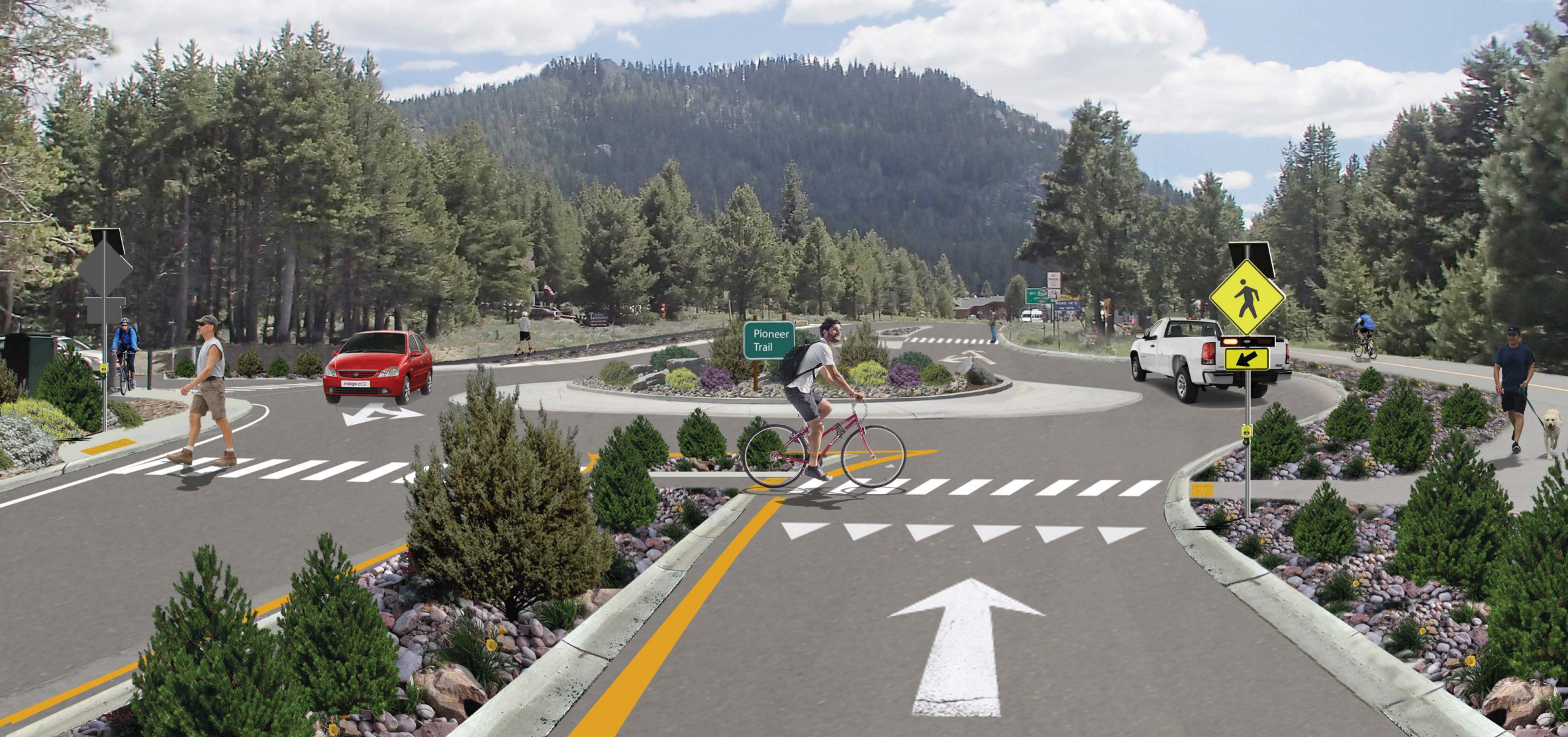 This is what the Pioneer Trail-Highway 50 roundabout could look like.