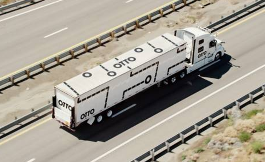 Otto test-runs an 18-wheeler on Interstate 80 outside Reno highway in May using an aftermarket add-on that converts just about any truck already on the road into an autonomous-capable vehicle.