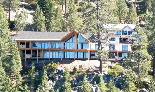 Large homes like this one being built near Heavenly Mountain Resort's Cal Lodge is driving some of the frustration with VHRs in South Lake Tahoe. Photo/LTN